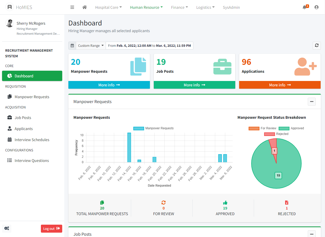 Hospital Recruitment Management System Preview